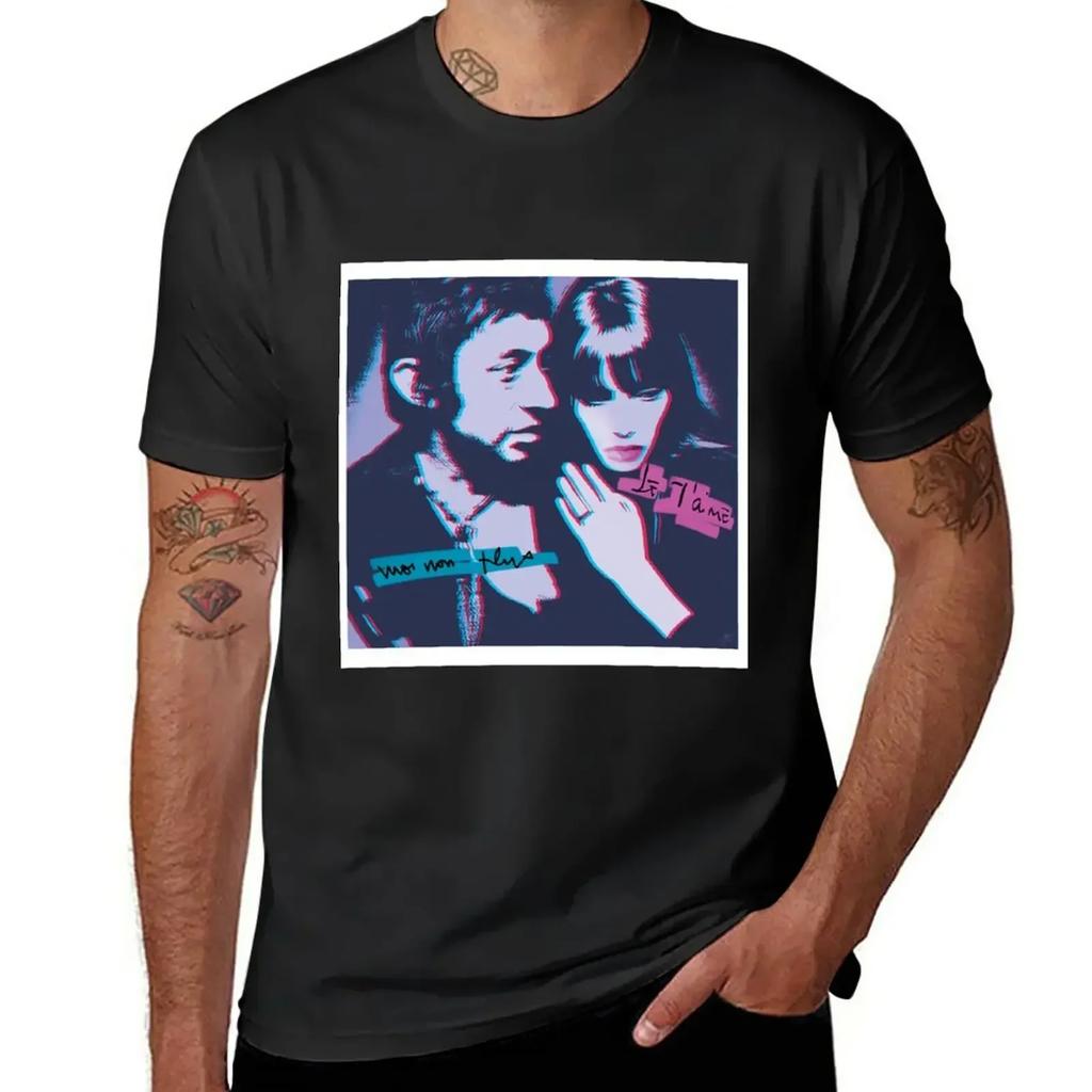 Serge Gainsbourg Jane Birkin Je taime moi non plus Tričko nové vydání černé Tričko Unisex