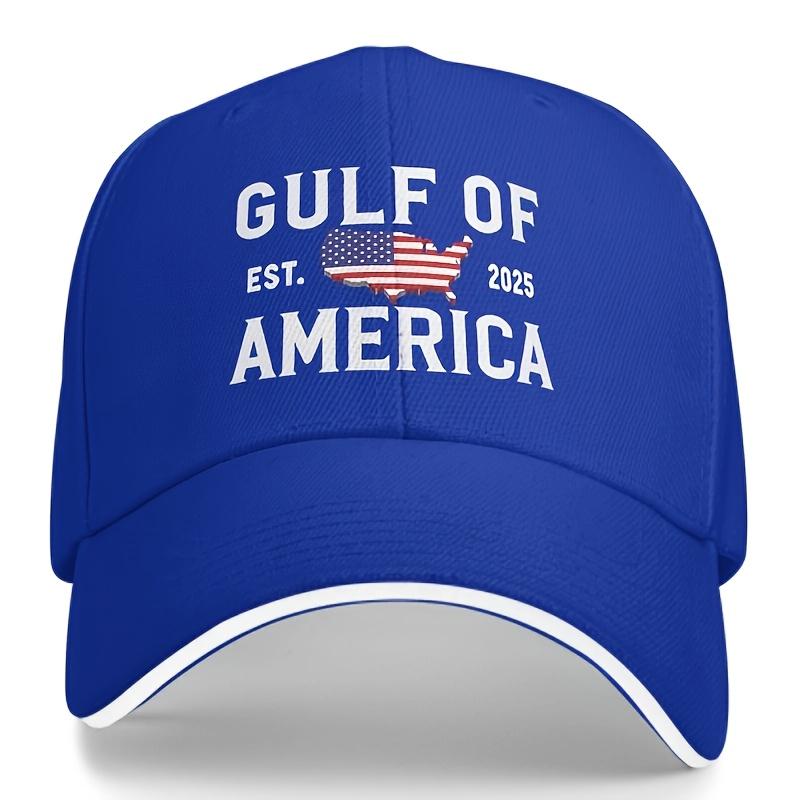 GULF Printed Baseball Cap  Lightweight Trucker Cap United States of America Gulf Design Hand Washable Perfect for Halloween