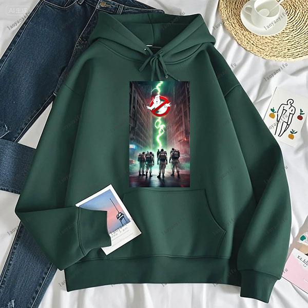 Ghostbusters Fashion Anime Casual Men's Hoodie Women and Men Sweatshirt Drop Shoulder Tracksuit Autumn and Winter Sweatshirt