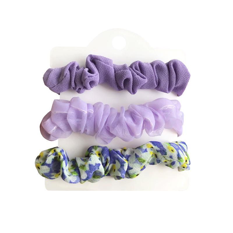 Spring Colors: 3-Pack Floral Hair Band Set - Fresh Blue & Pink Hair Accessories
