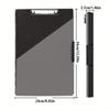 1 Pc Black Clipboard with Storage with 2 Storage Boxes Heavy Duty Clear Visible Top Panel To Store Clipboard Side Opening