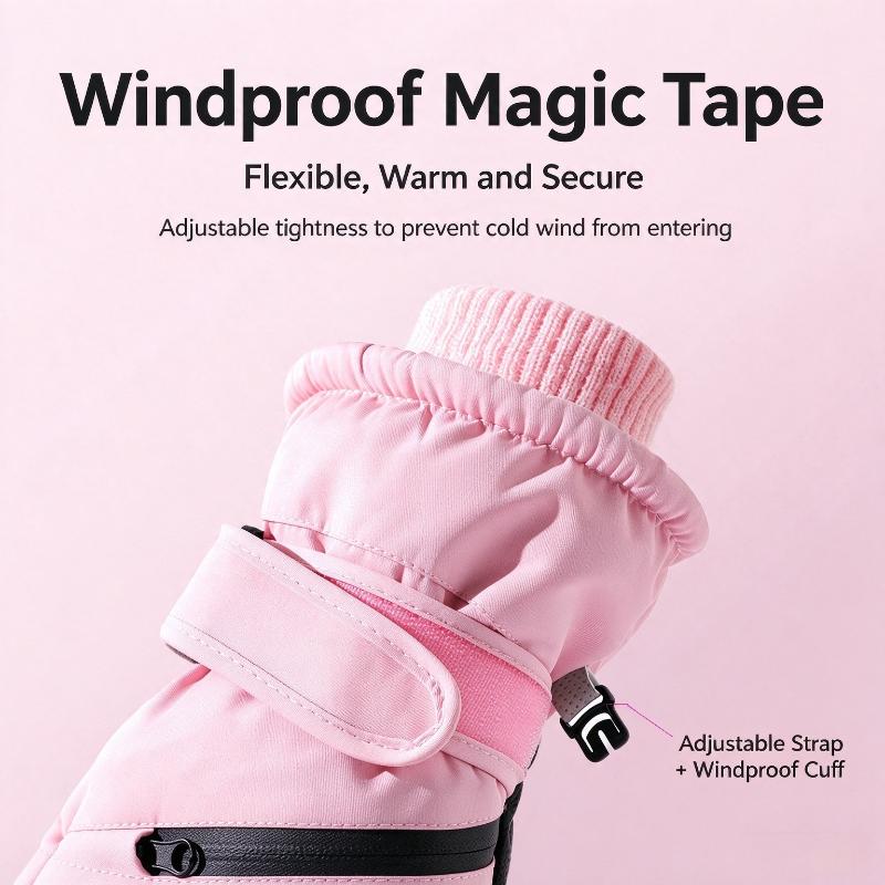Winter Cycling Gloves Non Slip Touch Ski Gloves Snowboard Accessories Waterproof Pocket Warm Men'S And Women'S Thermal Gloves