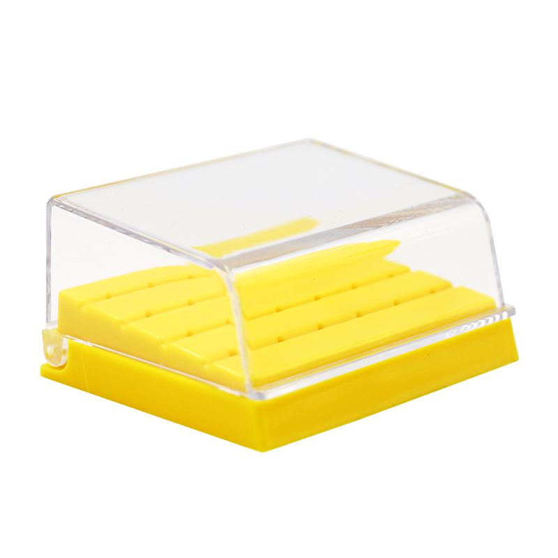 24 Holes Plastic Dental Bur Holder Disinfection Carbide Burs Block Drills Case Box Bluewhiteyellow For Dentist Lab Equipment