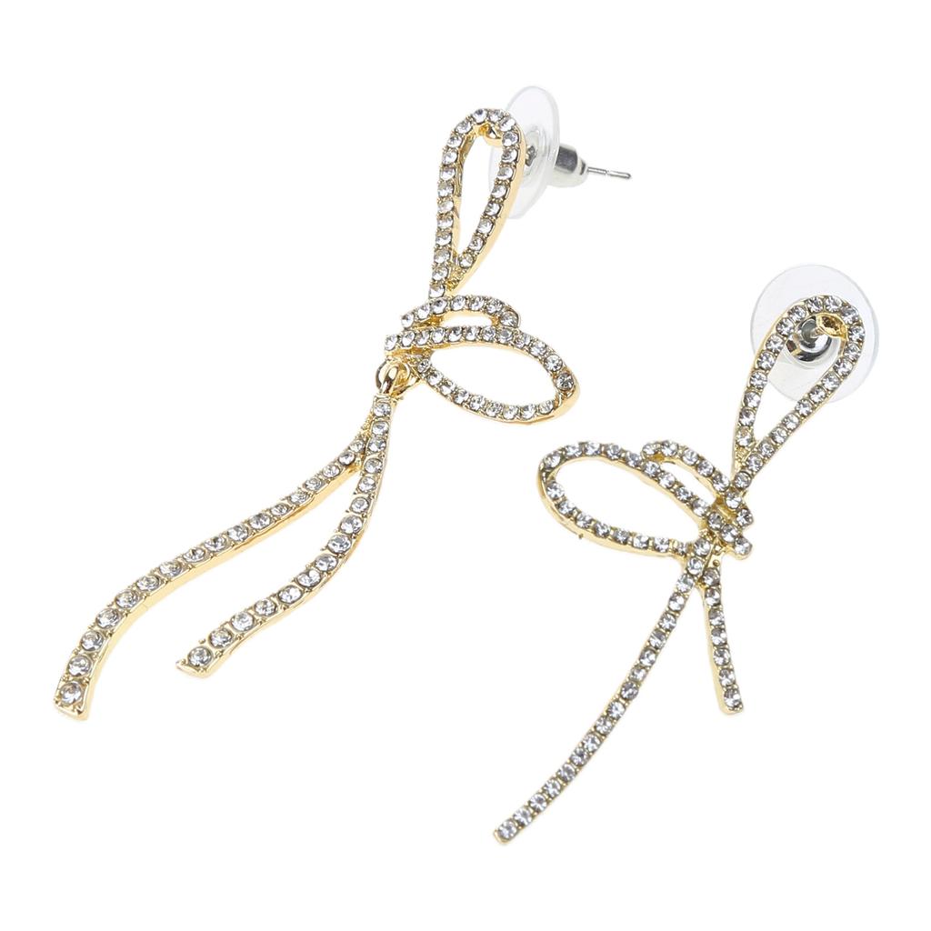 Fashionable Studs Earrings Alloy Bowknot Earrings Ear Studs Comfortable Wear Ear Pins Ear Pendant Perfect Gift for Women