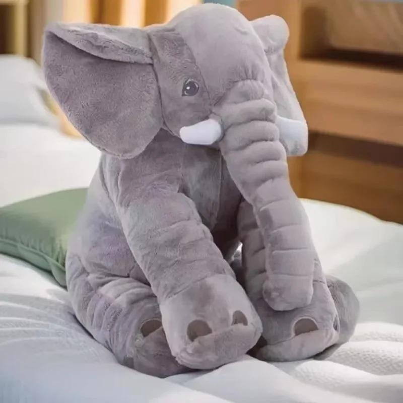 Cute Elephant Soft Plush Cushion Exquisite Elephant Stuffed Cushion Comfortable Sofa Throw Pillow Animal Doll Home Decoration
