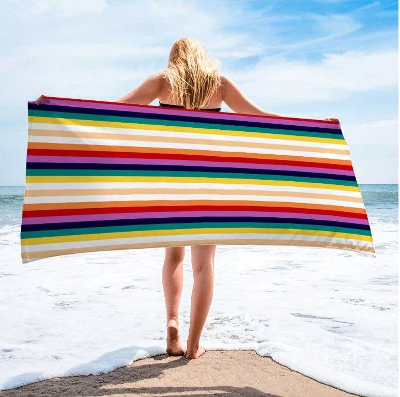

Vibrant Tropical Print Bath Towel - Soft Absorbent Towel for Family & Travel, Colorful Beach Design for Summer Fun W30*H60(CM)