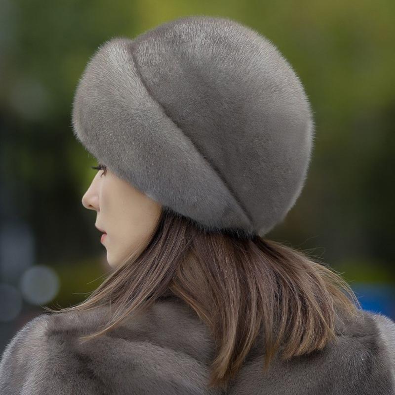 Dámská kožešinová čepice Zimní nadýchaná čepice Dámská čelenka Outdoorová zimní čepice Náušnice Lyžařská čepice Keep Warm