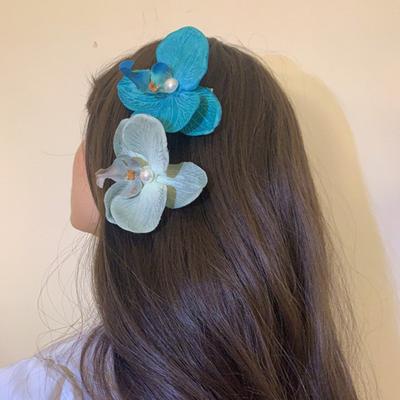 קליפס שיער לנשים 3D דקור פרח אחיזה חזקה באנג סיכת שיער צילום פרח עיצוב שיער אביזרי שיער