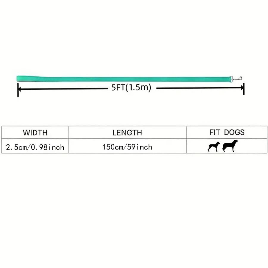 Reflective Dog Leash - Soft Padded Handle for Comfortable Training and Walking - Ideal for Medium and Small Dogs - High Visibili