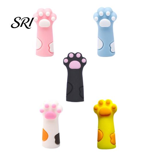 Silicone Pencil Cap Protective Case Cartoon Cat Paw Tip Protector for Pen Topper Wooden Pencils Extend Usage Time Reduce Waste Stress Relief Classroom