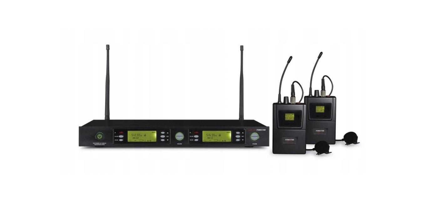 

Fonestar MSH-895-512 - 2-channel UHM microphone system with two handheld microphones, Fonestar чорний