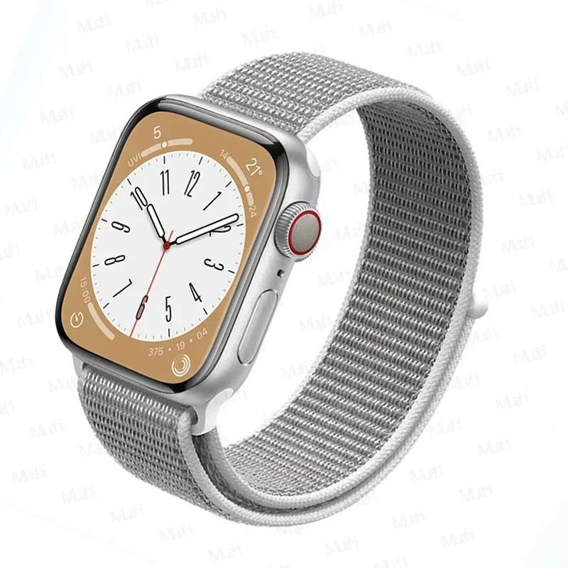 

Нейлоновый ремешок-петля для ремешков Apple Watch 46 мм 44 мм 40 мм 45 мм 41 мм 42 мм Спортивный браслет iwatch Ultra 2 49 мм Серии 10 9 8 se 7 6 5 4 Ремешок S10-42mm 38 40 41mm