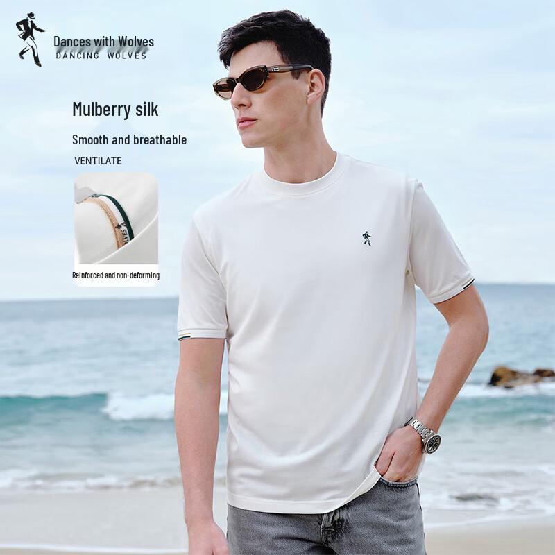 Men s Silk & Modal Blend Short Sleeve T-Shirt M