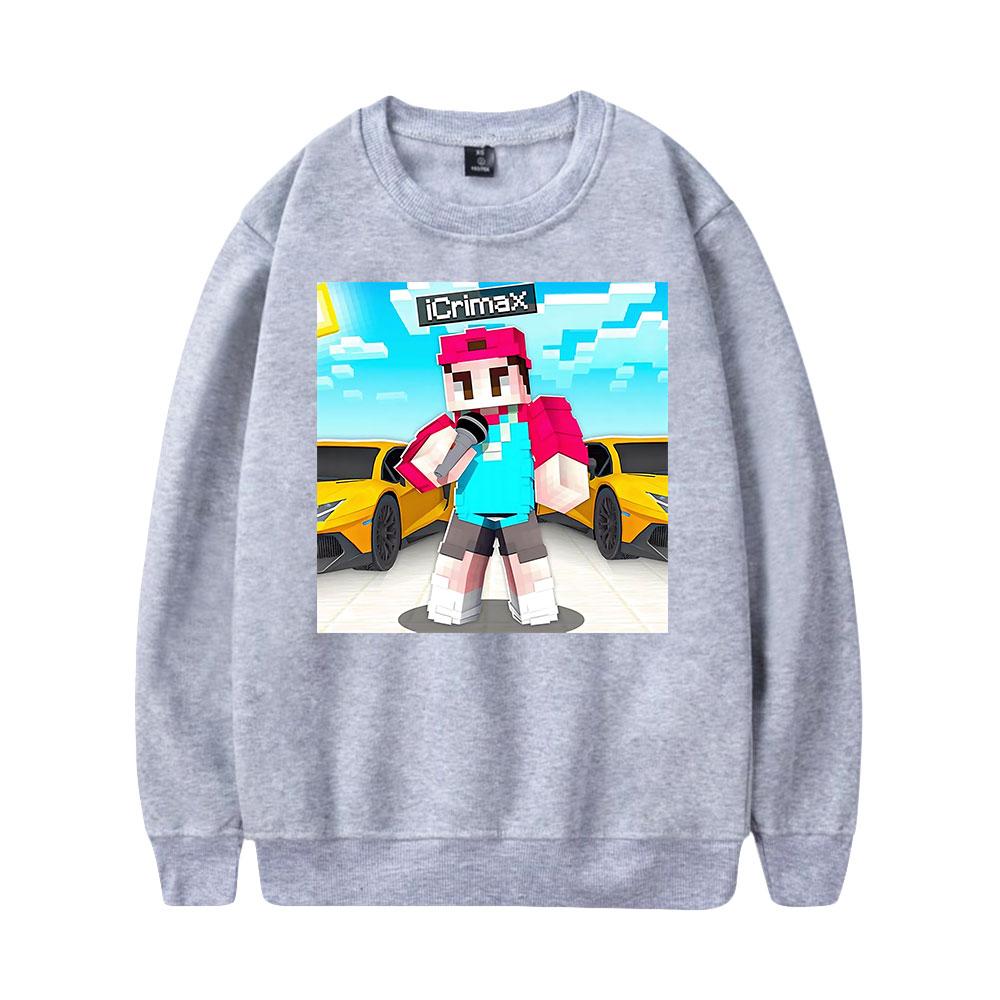 Icrimax Round Neck Sweater Men/Women Kawaii Hoodie Streetwear Sweatshirts Fashion Tops Casual Teenager Cloth