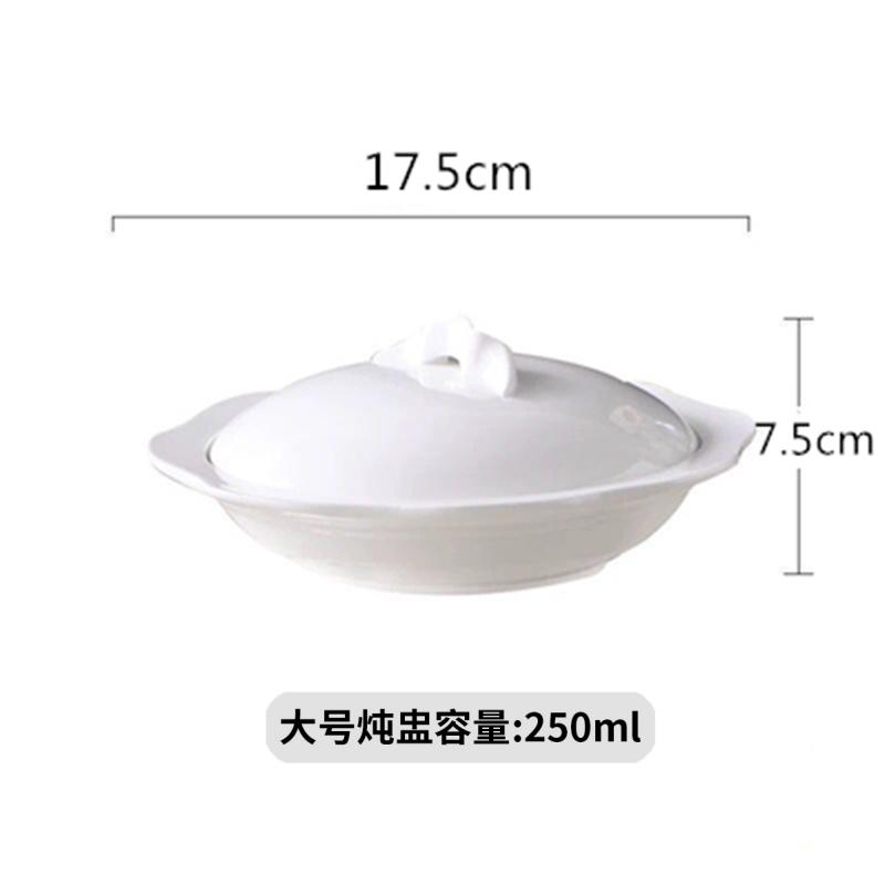 White Ceramic Bowl Candle Heating Tableware Soup Bowls Fruit Salad Bowl Noodle Bowls Dinner Plate Dessert Plate Dish Soup Pot