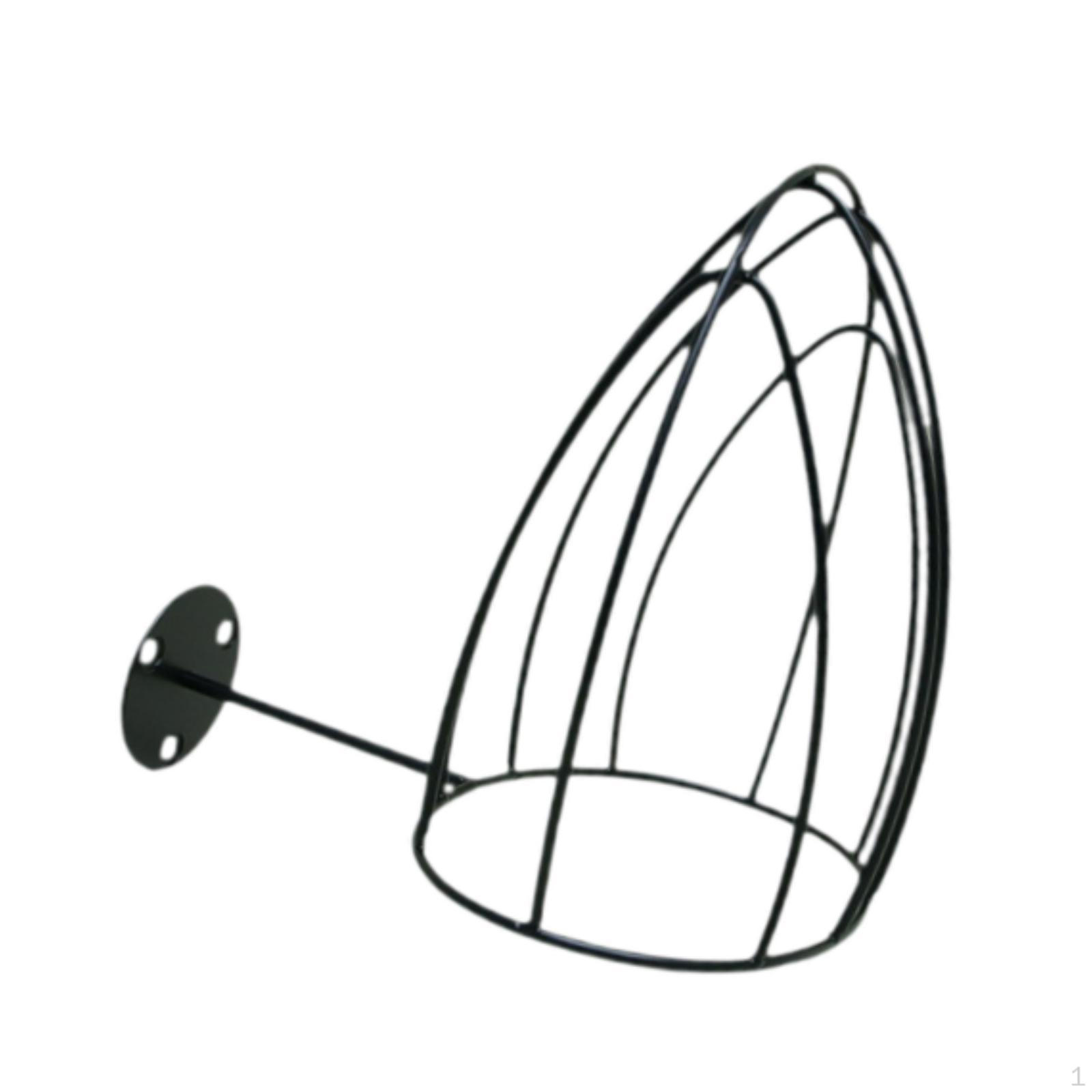 

Металлическая проволочная шляпа держатель для хранения бейсбольной полки, настенный, украшение, легко устанавливаемый парик чёрный