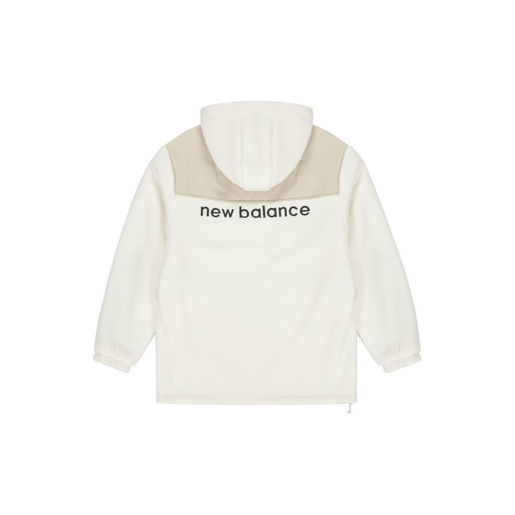 New Balance Velvet Jackets Unisex Ivory Hooded Moderate AMJ13383-MSU