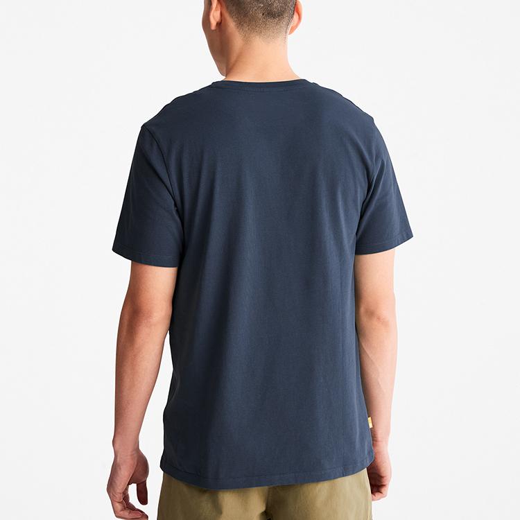 Timberland Camouflage Pocket Crew Neck Short Sleeve T-Shirt Men Tops Deep-Sapphire-Blue A61M1-433