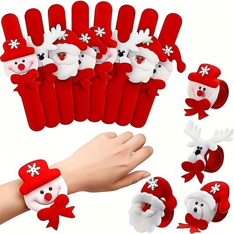 10/20pcs Bracelets Featuring Santa, Snowman, Reindeer Designs. Perfect for Holiday Decorations and Accessories, Party Supplies