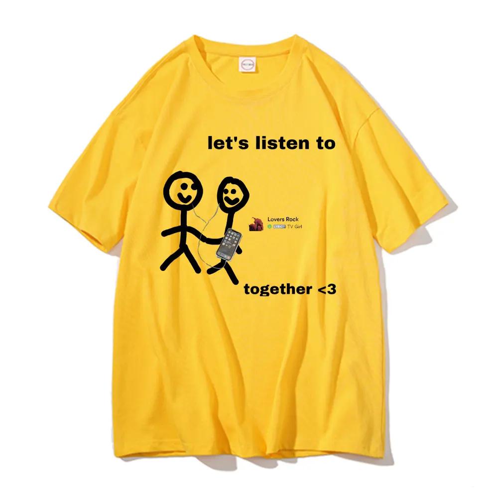 TV Girl Tshirt Unisex French Exit Album T-shirt Gift for Indie Music Fan Tee Lovers Rock Simple Drawing Music Band Graphic Shirt