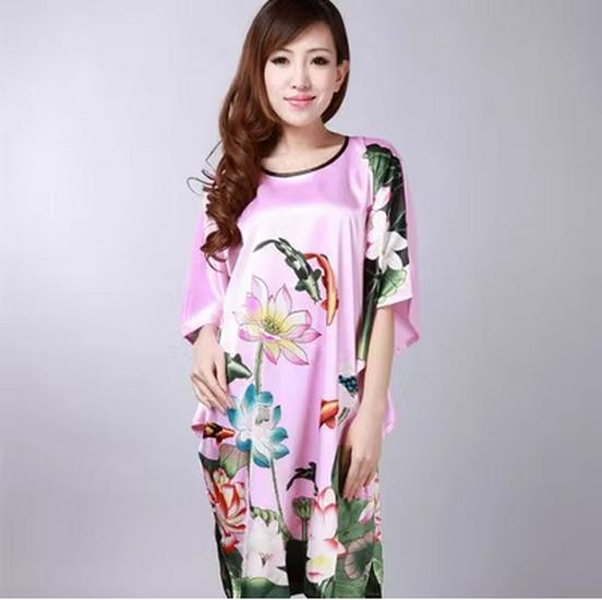 Plus Size Silk Qipao Pajama Robe & Tang Suit Bathrobe