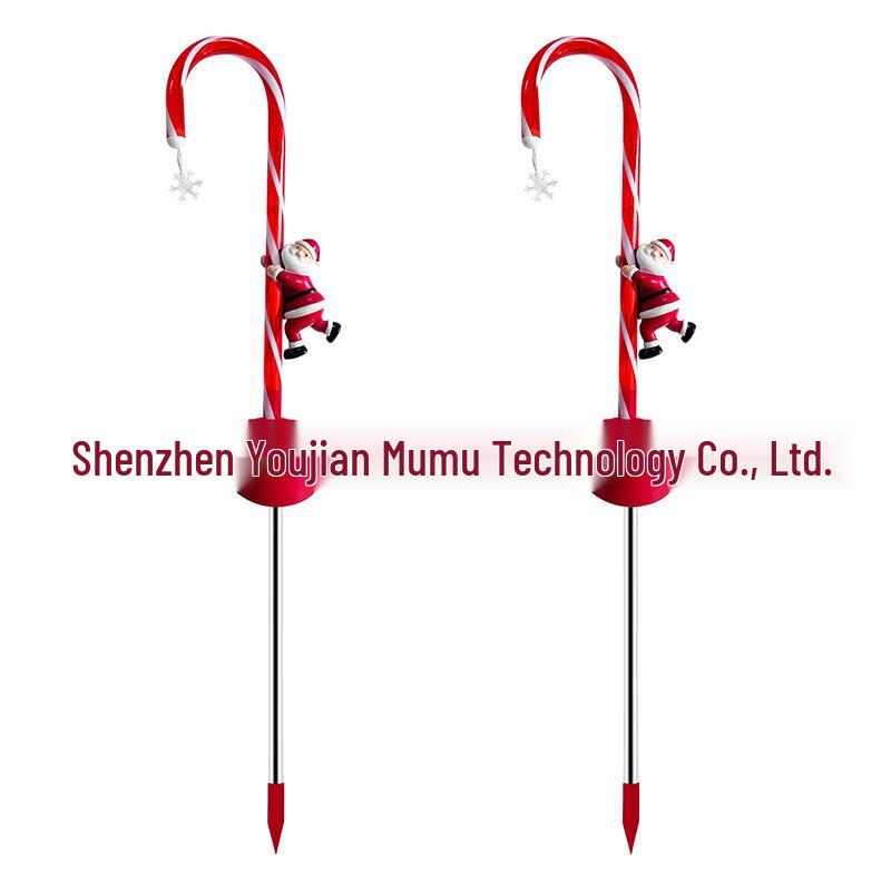 Solar Christmas Cane Pathway Lights