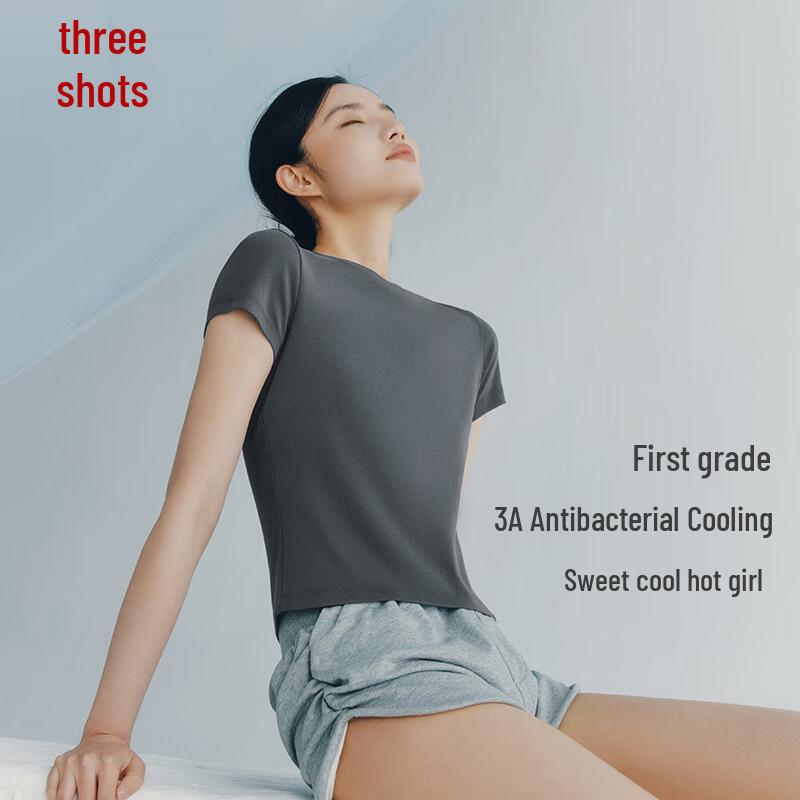 

ThreeGun Women s Cool-Touch Ribbed Cotton T-Shirt XL