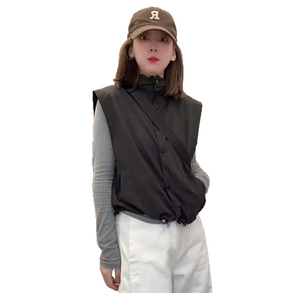 Dámská bezrukávová vesta s kapucí v evropském stylu - Jarní kolekce 2025