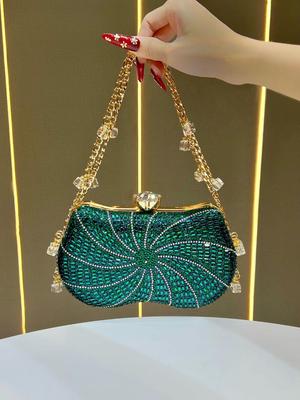 Elegant Women's Rhinestone Evening Clutch - Perfect for Formal Gowns and Evening Wear