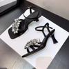 Mode Luxus Strass Transparente Plateau Sandalen Damen Offene Zehe Sommer Mode Slingback Party Kleidschuhe Kristall Schleife Hohe Absätze