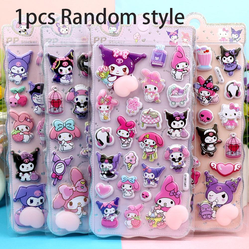 1 Piece Kawaii Sanrio Hello Kitty Soft Butt 3D Sticker Diy Laptop Scrapbook Phone Case Decoration Sticker Stress Relieving Gift