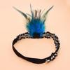 Feathered Headpiece Elastic Headband 1920s Flapper Headband Costume Accessories for Women Wedding Prom Masquerade Party