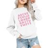 Kindermode Locker geschnittenes lässiges Langarm-Weihnachtspullover-Sweatshirt mit übergroßem Rundhalsausschnitt