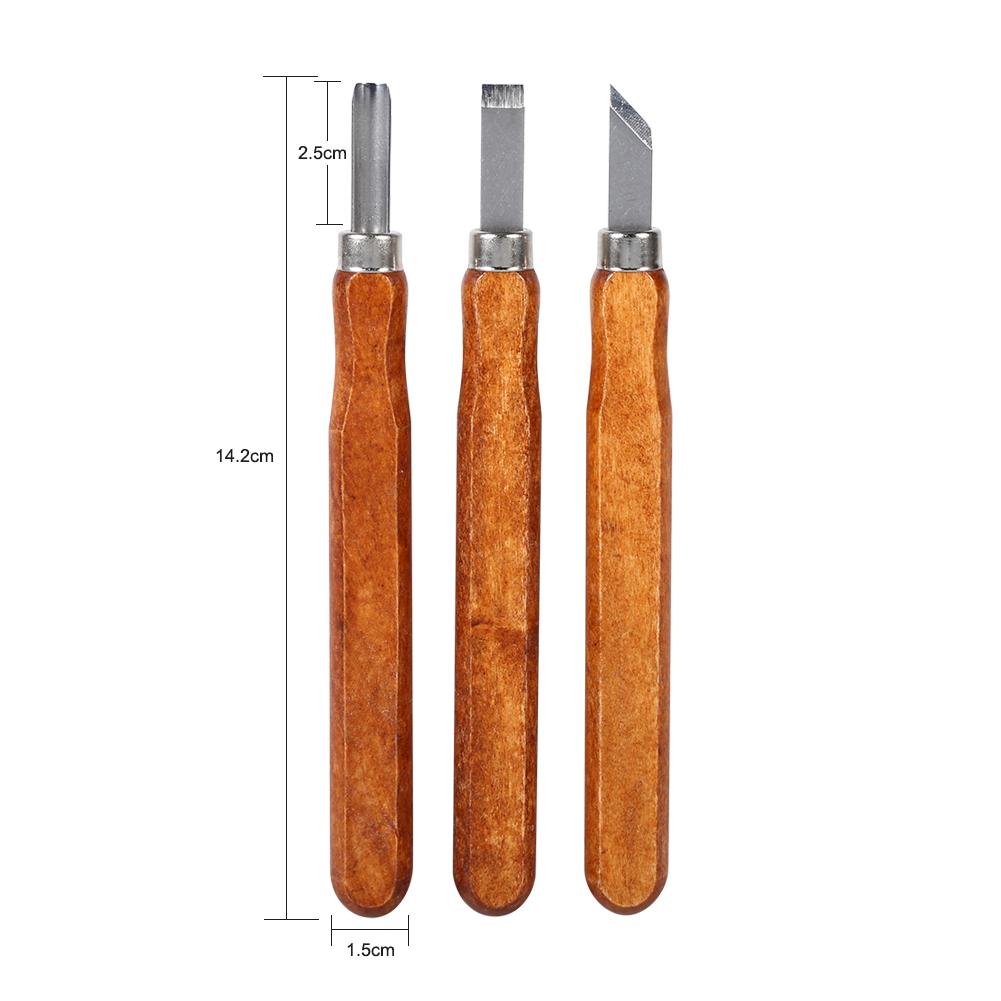 3 6 9Pcs Wood Carving Tools Set Knife Mini Chisel Steel With Hand Handle for DIY Craft Kit