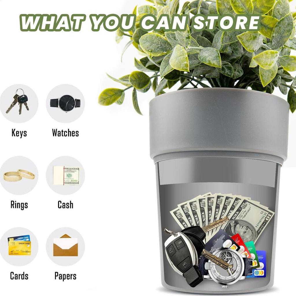 Flower Pot Safe Storage Tank Creative Box with Lock Insurance Password Storage Box Mini Money Keys Storage Organizer box