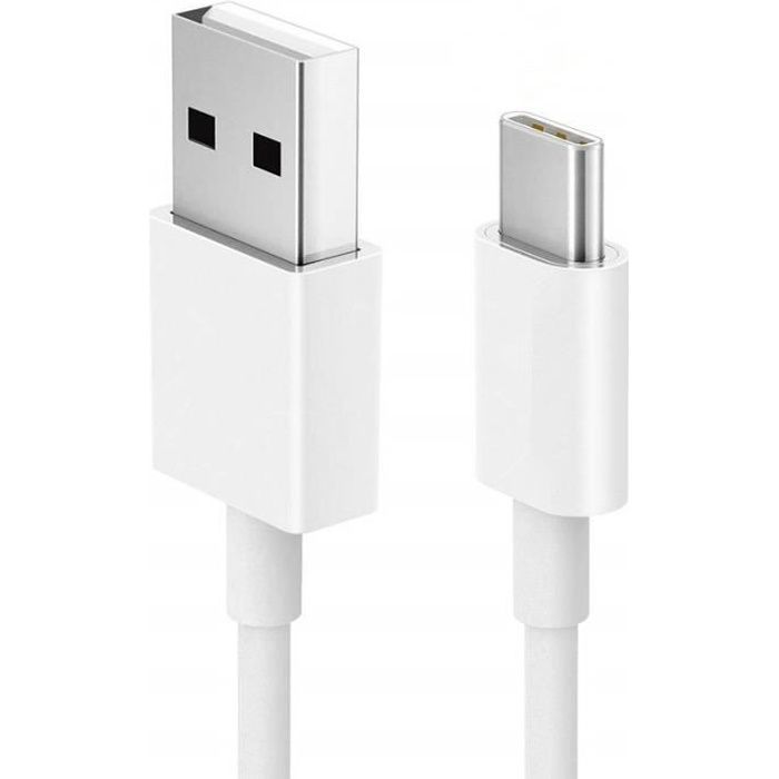 Câble Chargeur USB Type C - 2M Blanc