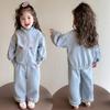 Meng Tang Tang Mädchen Frühlings-Kapuzenpullover-Set: 2026 Neues zweiteiliges Outfit im koreanischen Stil