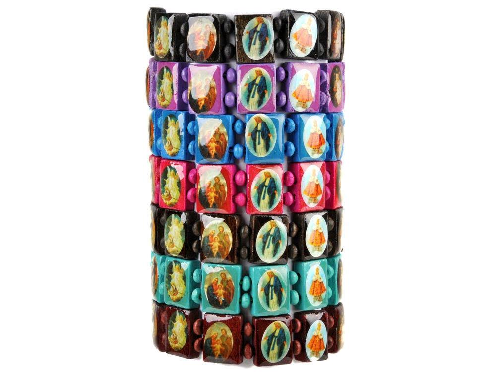 1st Saints Catholic Christian Jesus Trä Armband Armband Alla Colos Nya