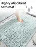 Thick Chenille Bathroom Mat, Water Absorbent Non-Slip Quick Dry Shower Rug