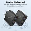 3.1A 5-Port USB Charger with European, American, British, and Korean Plugs for Mobile Phones