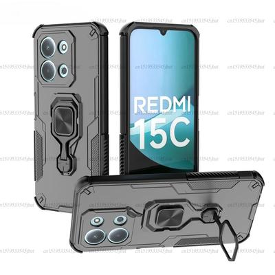 Schwere Panzerhülle für Xiaomi Redmi 15C Magnetische Saugständer Handyhalter Rückseite Redmi 15C Hülle für Redmi 15C Hülle 6,9 Zoll