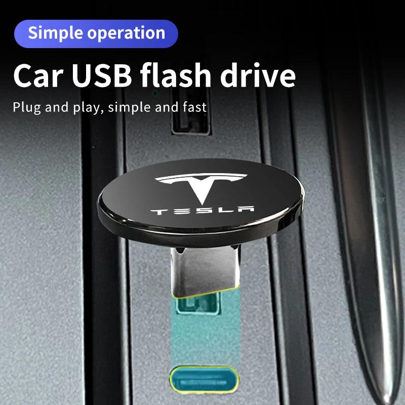Samolepka na auto USB flash disk pro auto Tesla přenosný mini typ C USB flash disk paměťový klíč Příslušenství do interiéru auta pro Tesla Model 3 Model