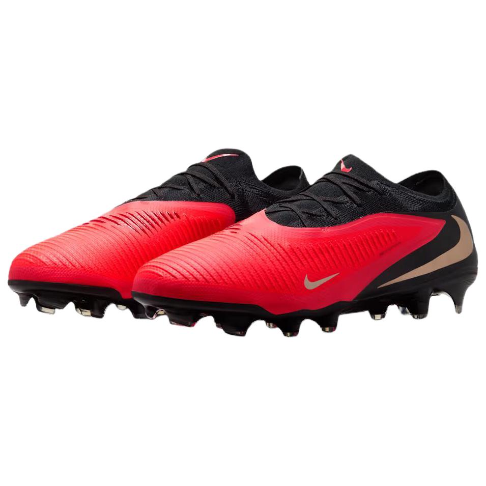 Nike Phantom 6 Low Pro FG Bright Crimson Black Unisex Cleats HJ4122-600