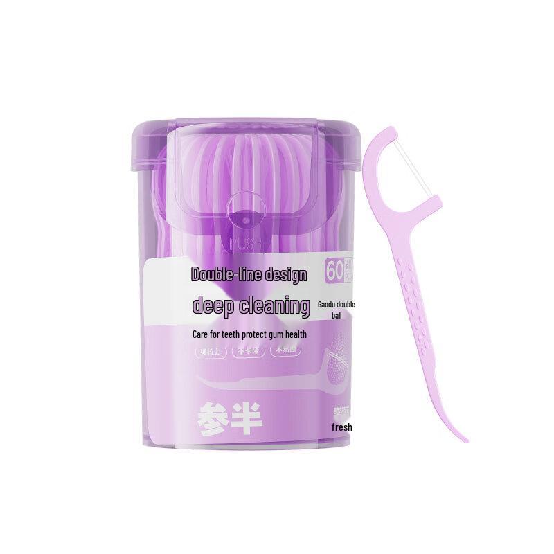 

Half High Toughness Double Line Dental Floss Sticks