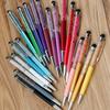 3 Teile/los 2 In 1 Kristall Strass Kugelschreiber Touch Pen Kapazität Stift für Smartphone/Tablet PC ( Zufällige Farbe )