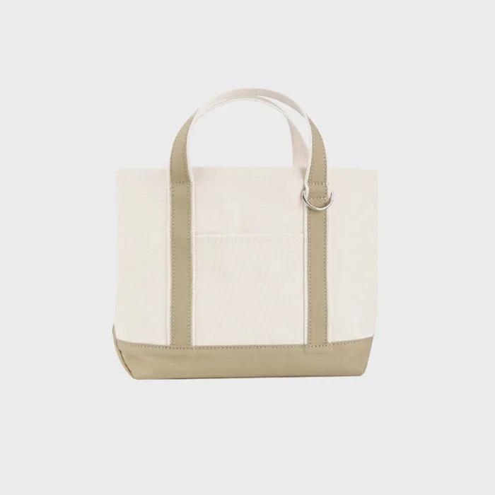 Cotton Canvas Tote Bag _ Beige Ivory