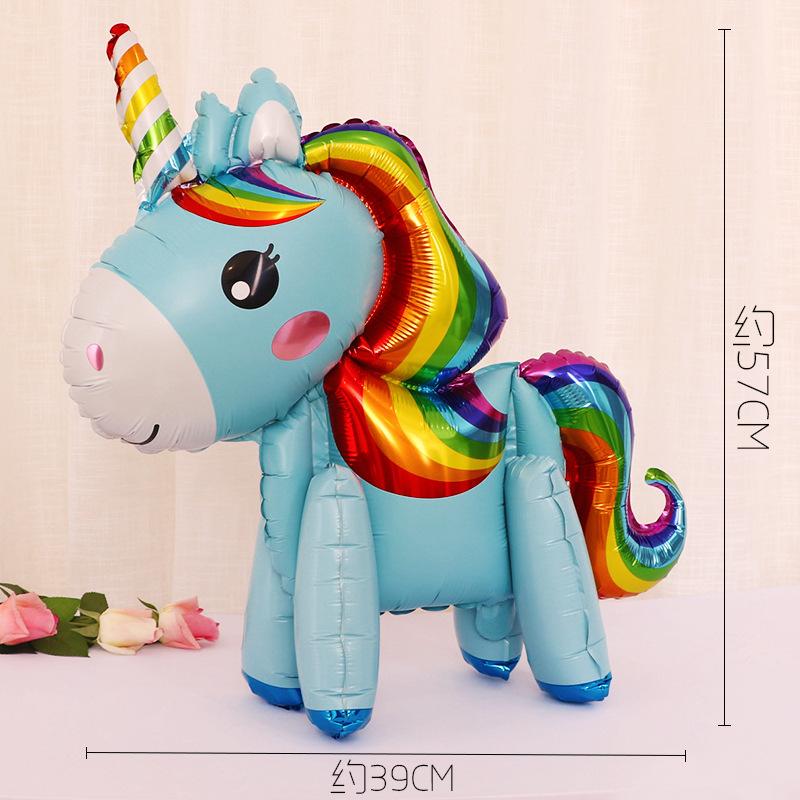 Aluminum Foil Unicorn Balloon Birthday Party Children Birthday Balloon Party Decoration Baby Full Moon Commemoration Baloon