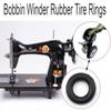 12pcs Black Sewing Machine Bobbins Rings Universal Rubber Rings  for Beginners or Professional