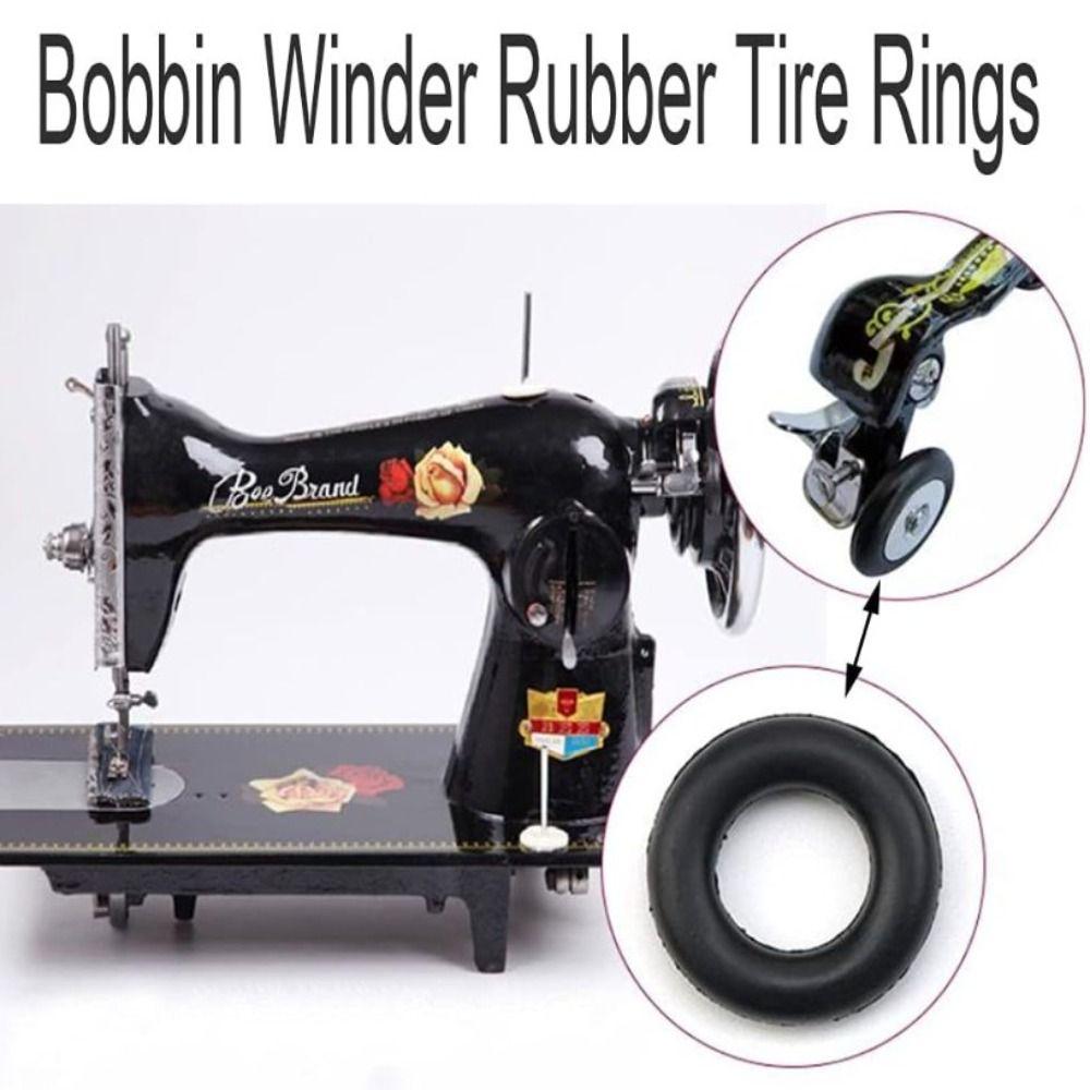 12pcs Black Sewing Machine Bobbins Rings Universal Rubber Rings  for Beginners or Professional