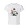 Merry Christmas Graphic T Shirt For Unisex Adults White Tee With Christmas Tree